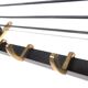 Vintage brass and black coat rack
