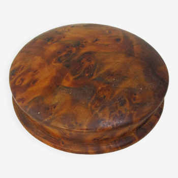 Small jewelry box in burl wood