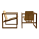 Pair of handmade wooden armchairs
