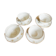 Set of 4 white porcelain cups
