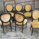Series of 6 LXVI style chairs