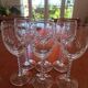 6 verres à vin cristal épi fleuri