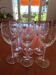 6 crystal wine glasses with a floral spike design