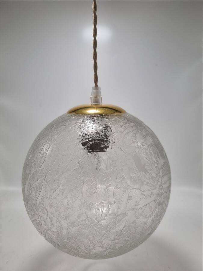 Frosted glass pendant light