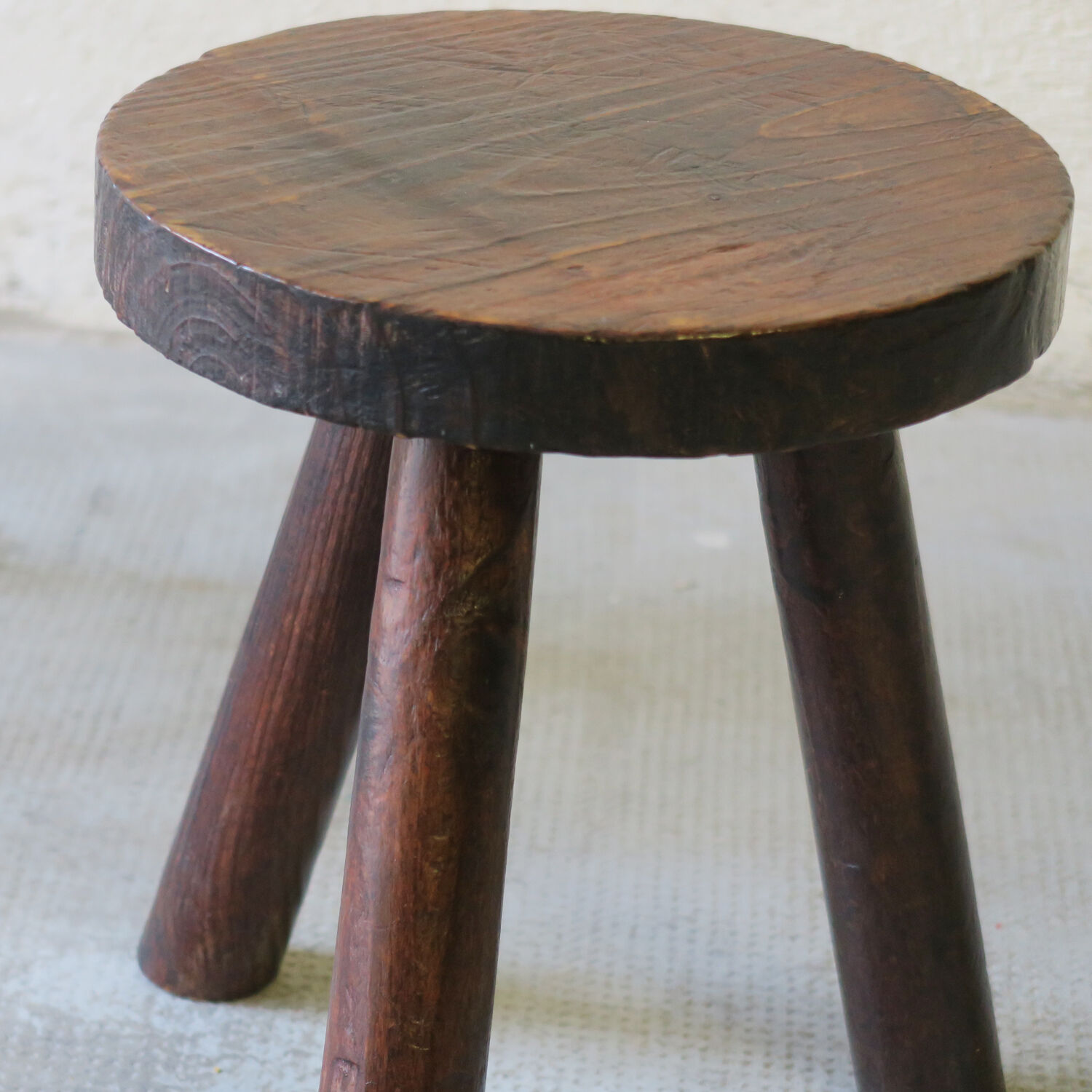 Pair of tripod farm stools