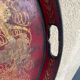 Large Red Lacquered Sheet Metal Serving Tray. Empire Period.
