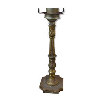 Chiseled copper lamp foot