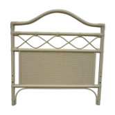 Wicker and bamboo headboard