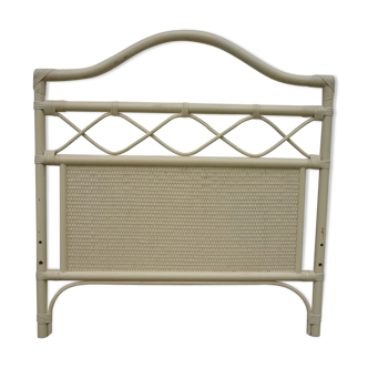 Wicker and bamboo headboard