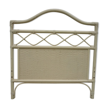 Wicker and bamboo headboard