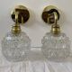 Pair of vintage globe wall sconces