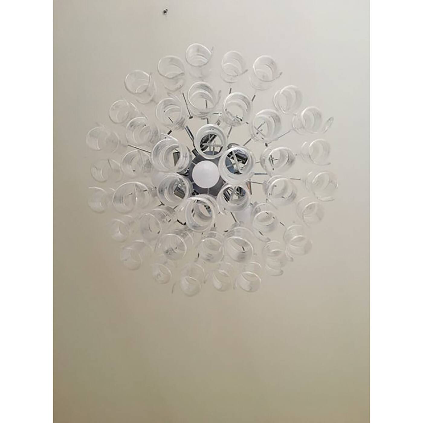 Murano Glass Sputnik Chandelier With Swirling Italian Glass
