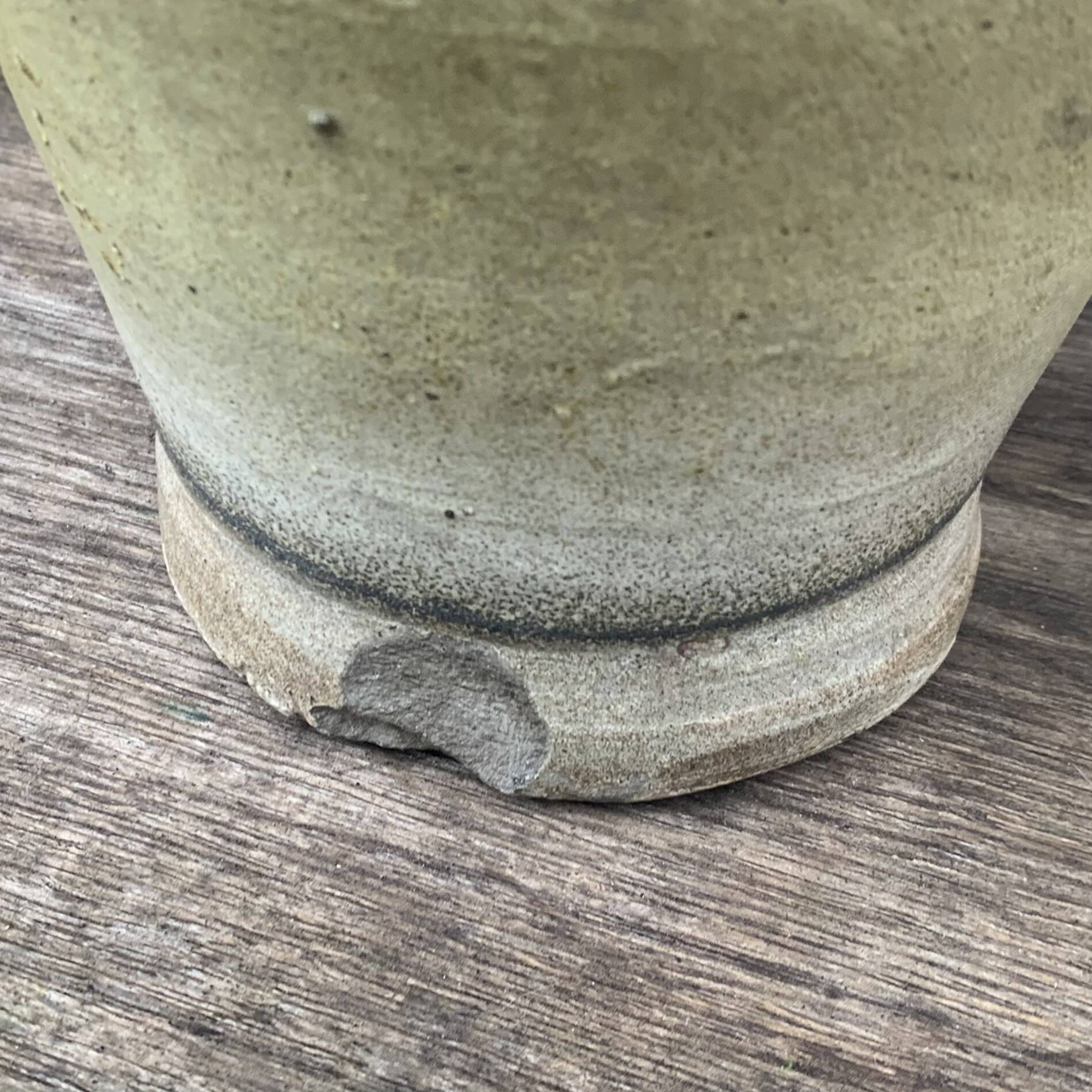 Antique glazed stoneware jar - height: 50 cm
