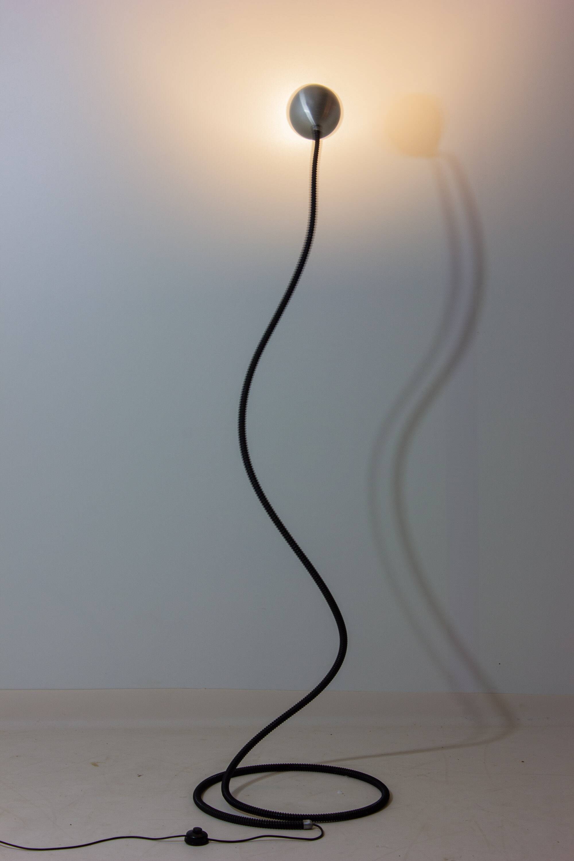 Rare Serpente floor lamp by Valenti, Italy 1970s