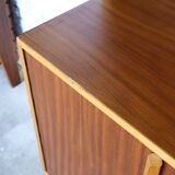 1950s Italian mid-century teak floor-to-ceiling wall unit