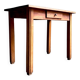 Desk, dark wood table with 1 drawer