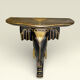 Elephant Head Shelf Hand-Carved & Brass – Indian Folk Art