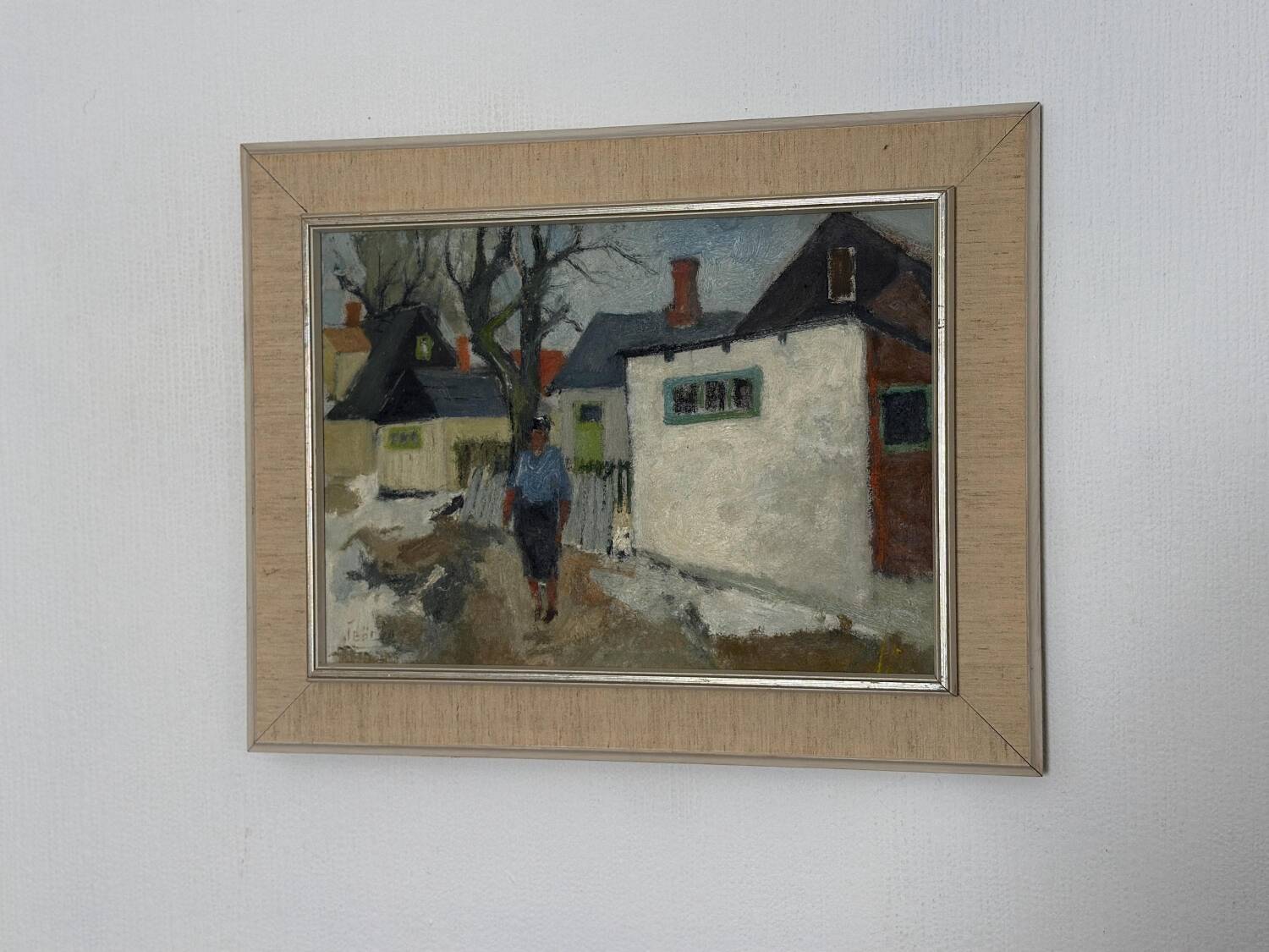 Swedish Oil on Panel – “Street ” by JOHN BÖRÉN