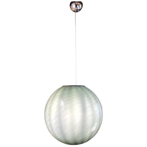Milky-Green Sphere in Murano Glass Swirl