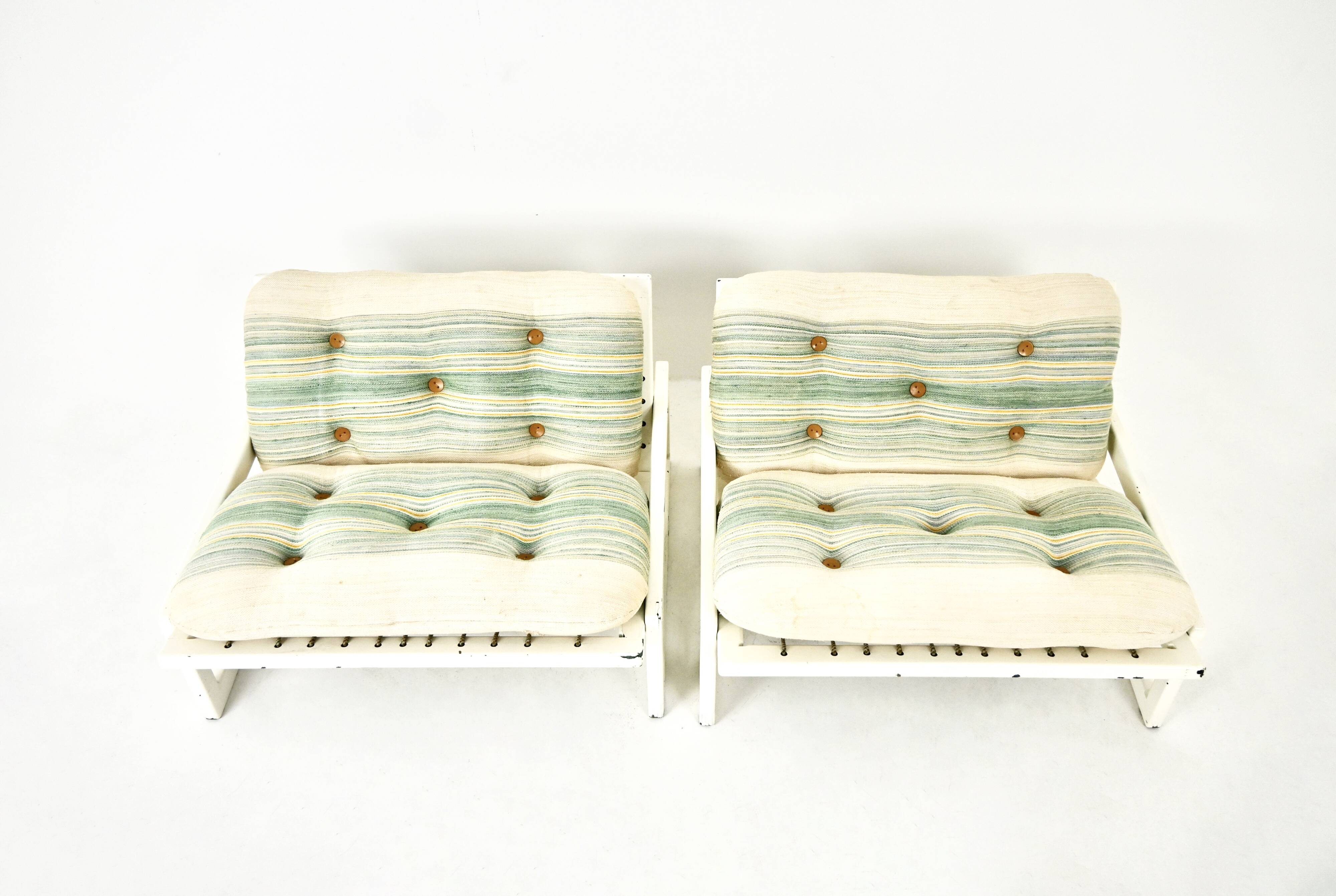 Set of 2 “Carlotta” armchairs by Tobia and Afra Scarpa for Cassina, 1960s