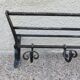 Hammered wrought iron coat rack, sliding pads, Edgard Brandt style, art deco 30s 40s