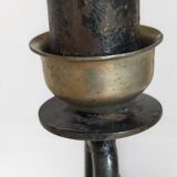 Duo de bougeoirs brutalistes Art-populaire années 50