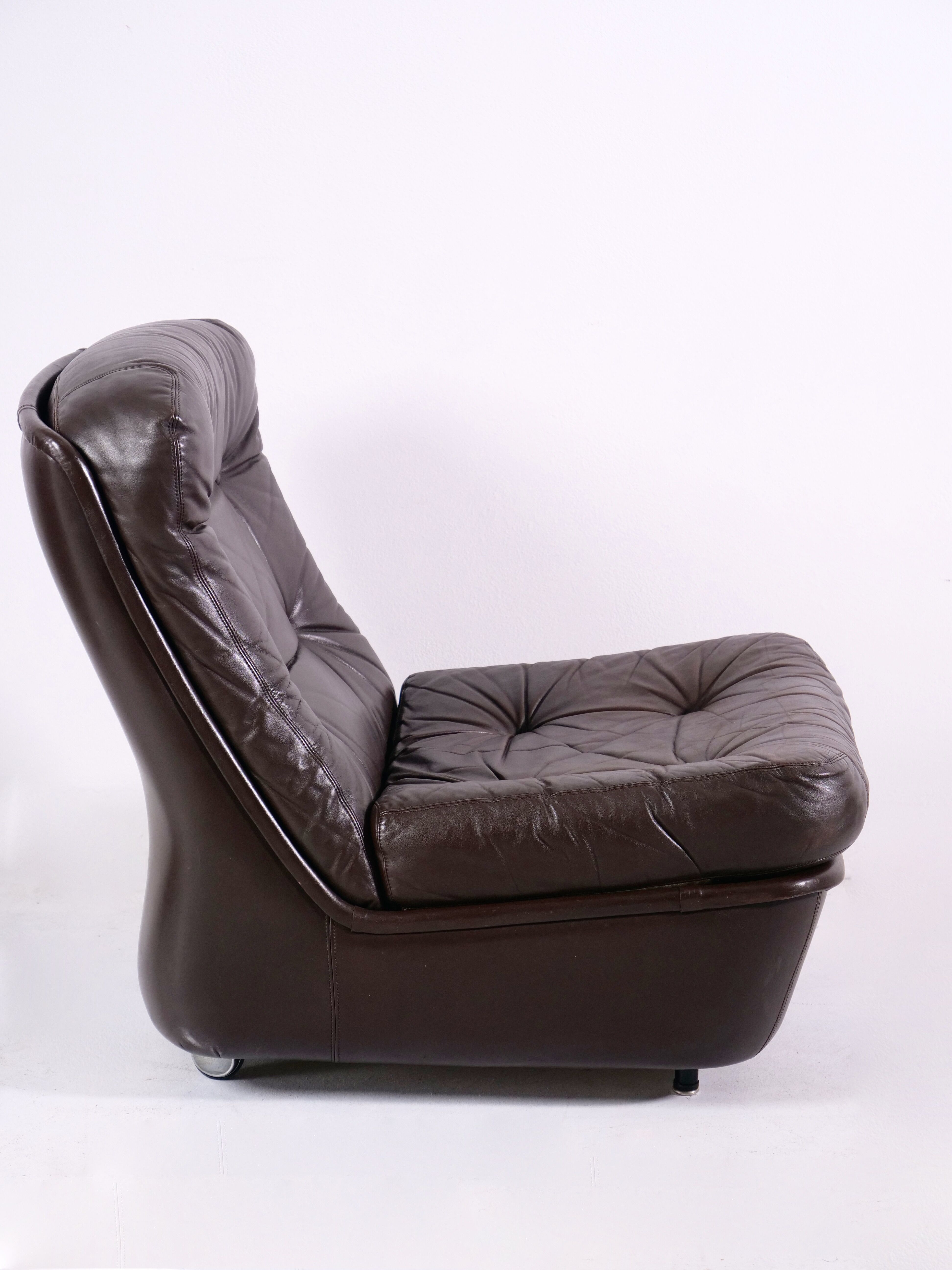 Modular leather sofa by michel cadestin for airborne