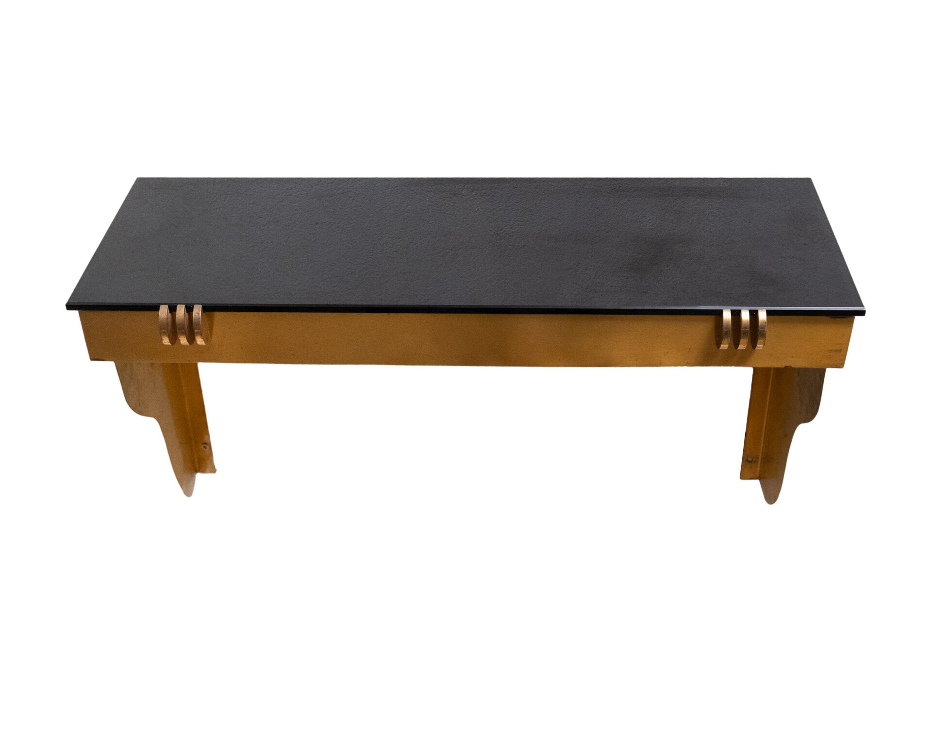 Art deco brass wall console Jean Pascaud