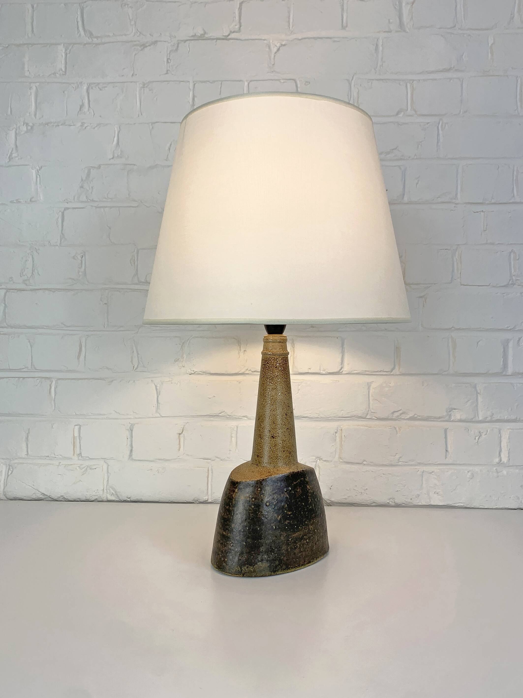 Oval ceramic table lamp, Nils Kähler for HAK, Denmark, 1970
