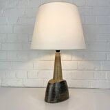Oval ceramic table lamp, Nils Kähler for HAK, Denmark, 1970