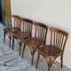 Set of 4 vintage Baumann style bistro restaurant chairs 1950s