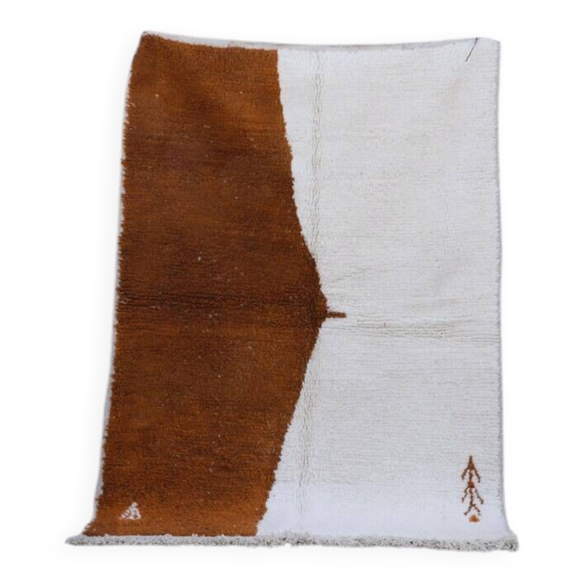 Moroccan rug in natural wool, 250cm x 150cm