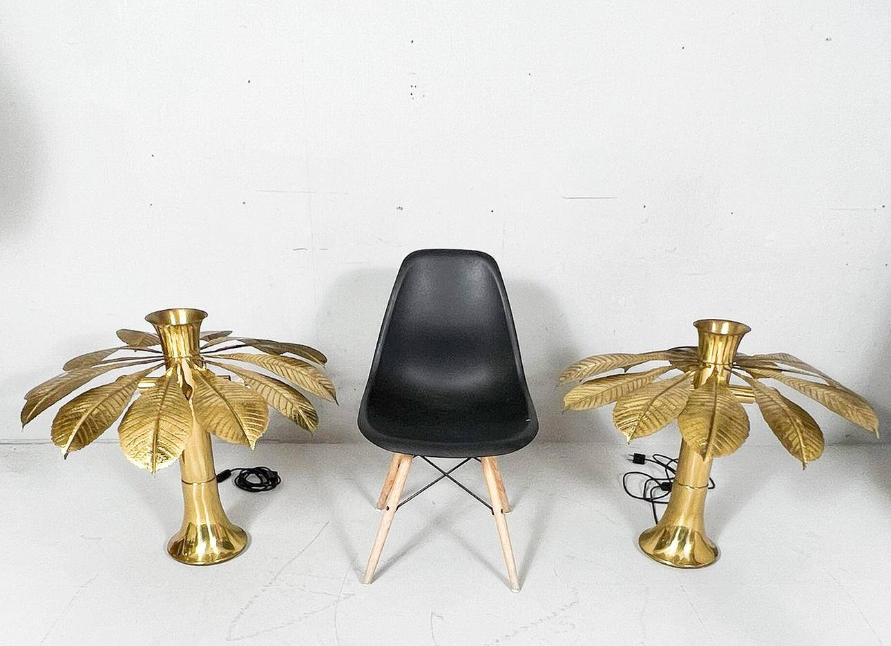 Carlo Giorgi. 2 sculptural lamps/table lamps by Carlo Giorgi for Bottega Gadda, model: Ippocastano, Italy, 1970s.