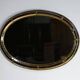 Hollywood Regency Style Oval Brass Bezel Mirror – 1970