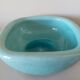Turquoise cracked ceramic empty pocket signed Keramos, Sèvres circa 1950