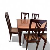 Beautiful Art Deco set Table + 4 chairs