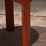 Wooden side table with vintage 70s