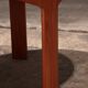 Wooden side table with vintage 70s