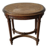 Louis XVI style piano stool, in waxed wood and canework, vintage French