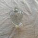 Vintage transparent molded glass whisky decanter