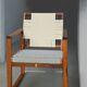 Fauteuil en teck et assise tressée