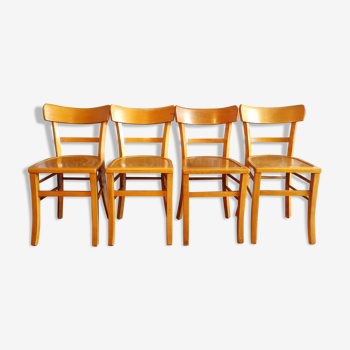 Suite 4 chaises de bistrot vintage