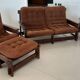 Scandinavian sofa, two armchairs and an ottoman, 1960s