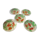 Lot 5 assiettes a dessert anciennes barbotine st clement decor peaches