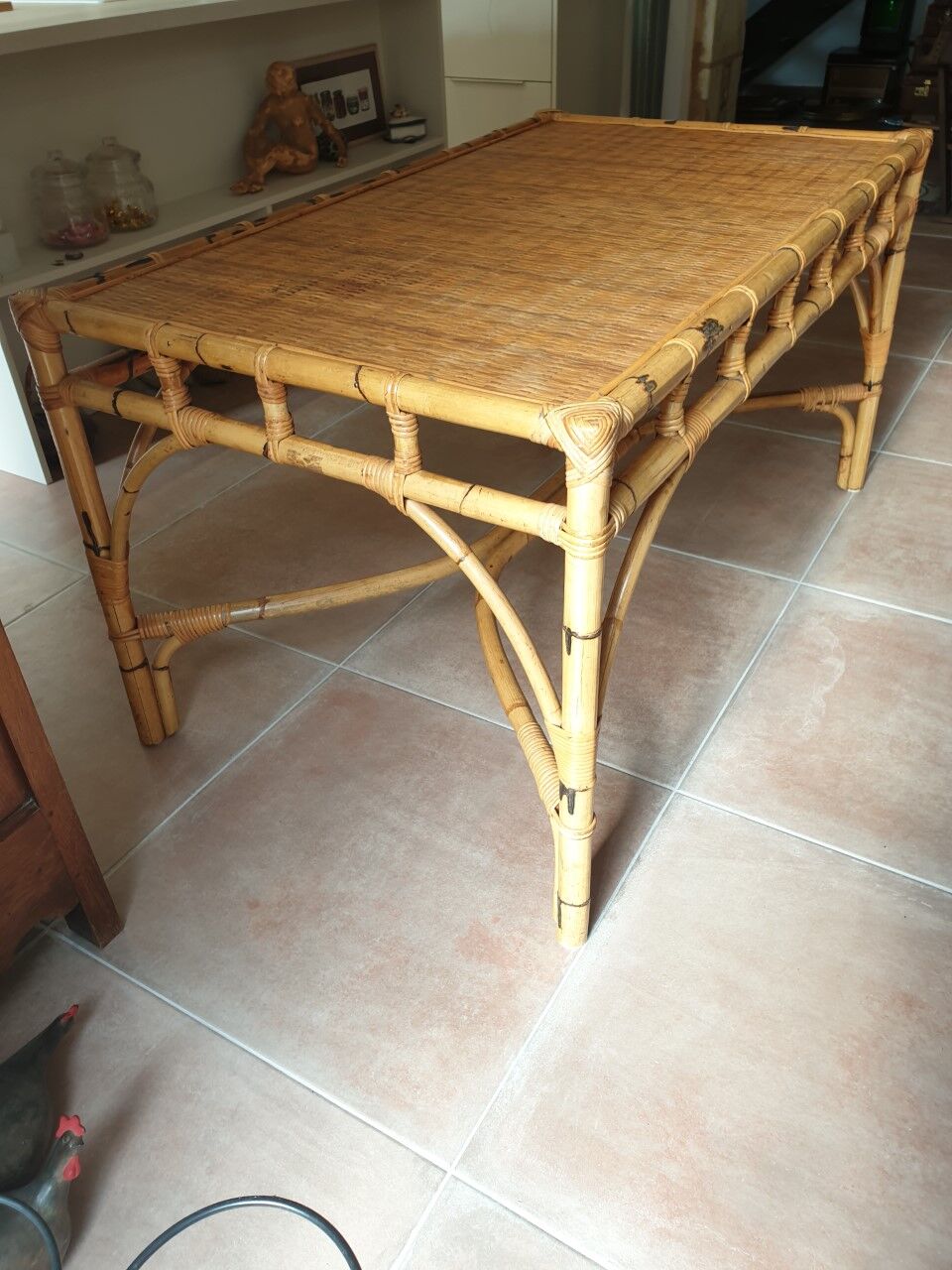 Rattan dining table