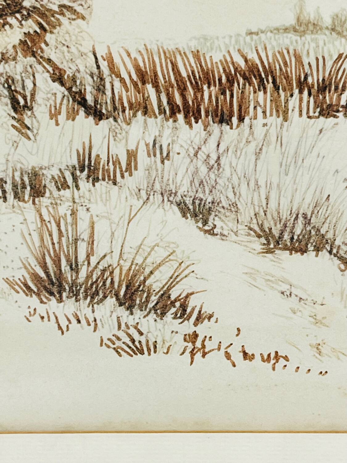 Still life in felt pen signed