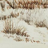 Still life in felt pen signed