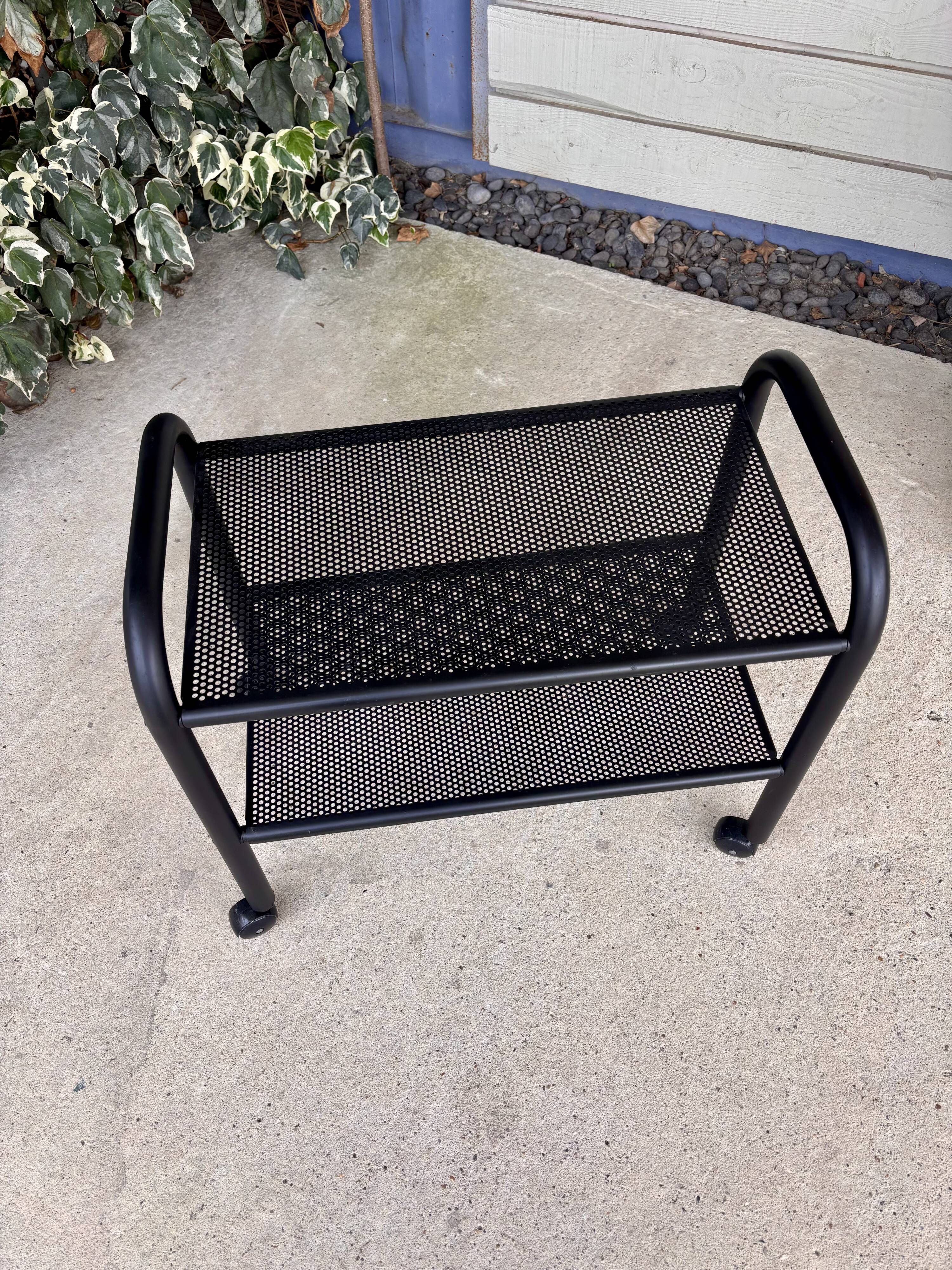 Vintage metal serving trolley