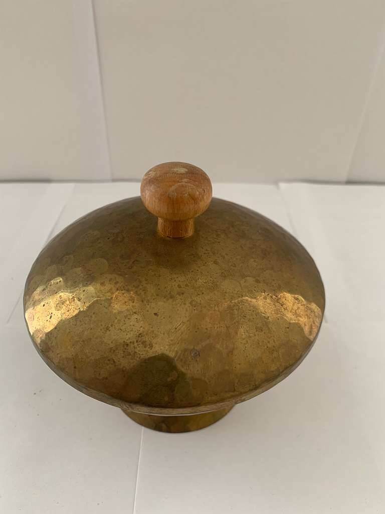 Emil Funk VEB Kunstschmiede Neuruppin Brass Deckeldose Dose Lidded Box Art