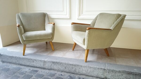 1/6 fauteuils club année 50 60 Dos egg